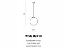 Lampa White Ball 20