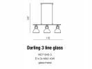 DARLING GLASS 3 LINE WHITE